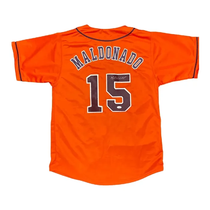 Martin Maldonado Signed Houston Astros Custom Jersey Autographed JSA COA