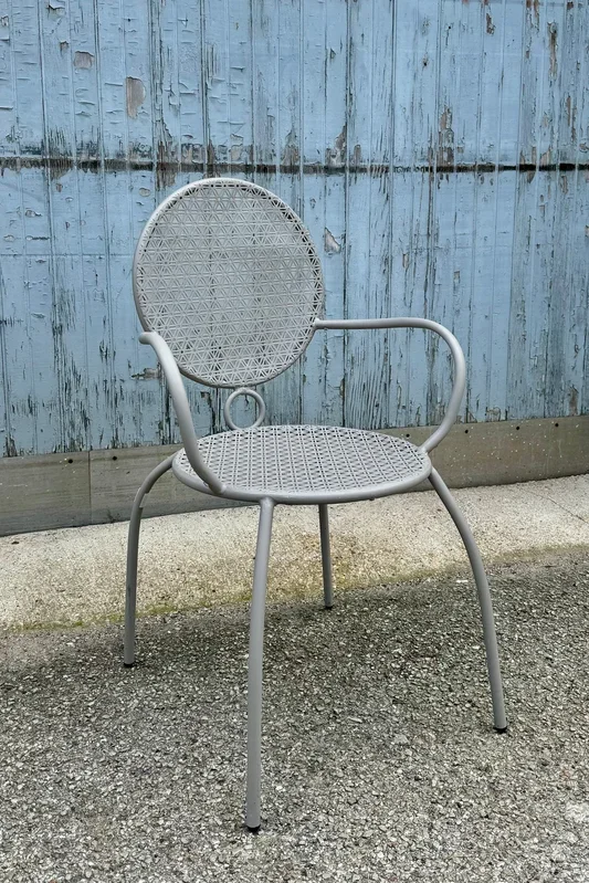 Martini Iron Stackable Bistro Chair Greyhound