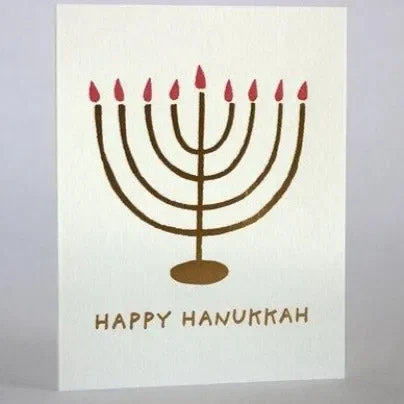 Menorah Letterpress Boxed Cards