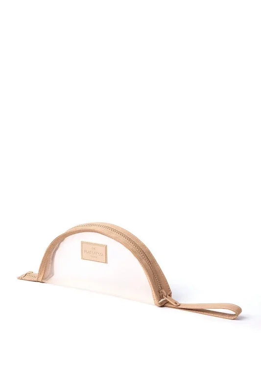 Mesh Lunar Flat Lay Makeup Pouch – Taupe