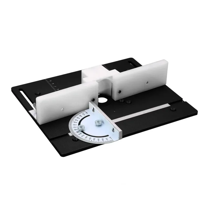 Metal Router Lift System Kit, Aluminum Woodworking Insert Base Plate Router Lift for Making Your Own High Accurate Woodworking Router Table (Black)
