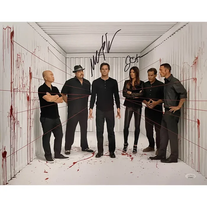 Michael C. Hall & Jennifer Carpenter Signed 16×20 Photo Dexter Cast Autographed JSA
