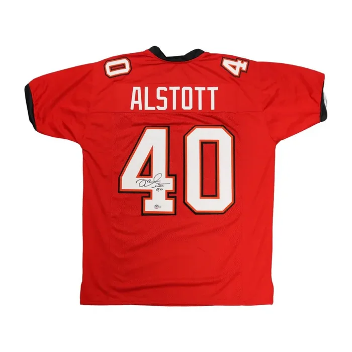 Mike Alstott Signed Tampa Bay Buccaneers Jersey Custom Autographed BAS COA