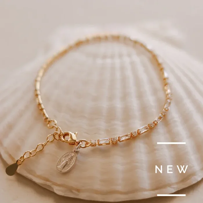Miraculous Medal Tennis Bracelet – Two Tone