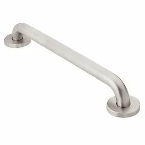 Moen 18-Inch Peened Grab Bar with SecureMount – ADA Compliant Bathroom Safety Handle