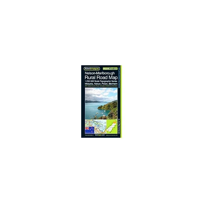 Nelson – Marlborough Kiwimaps Rural Road Map 250-9
