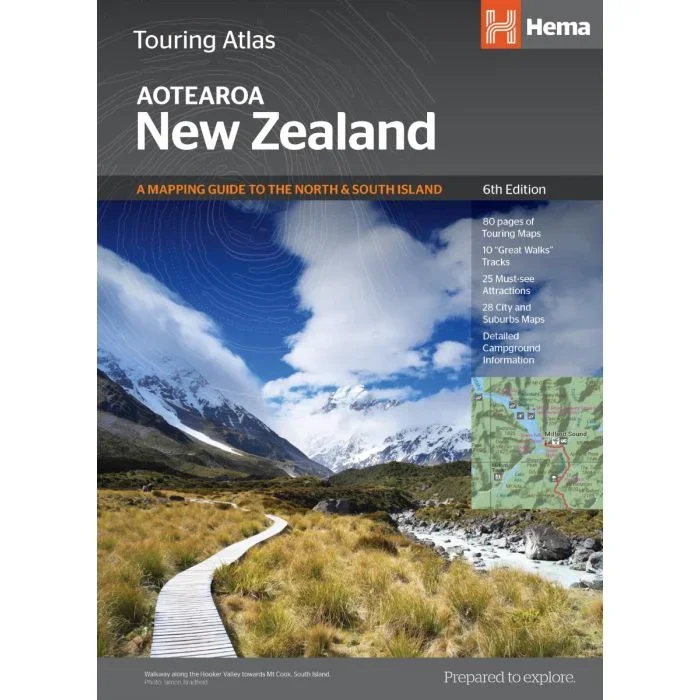 New Zealand | Hema Spiral Bound A4 Touring Atlas
