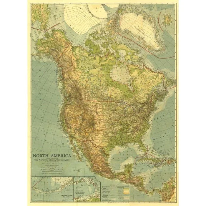 North America – Published 1924 Map