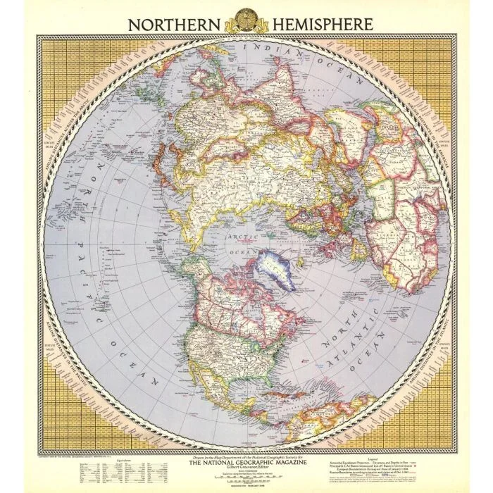 Northern Hemisphere – Published 1946 Map
