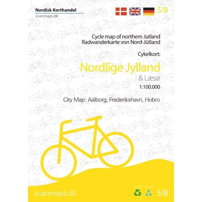 Northern Jutland & Læsø | 5/8 | Nordisk Korthandel | Cycle Map | 1:100,000