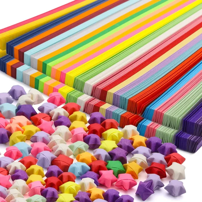 Origami Star Paper, 3240 Sheets Double Side Origami Star Papers Set, 27 Colors Origami Paper Kids Kit for Lucky Stars Folding, Paper Star Strips, Arts And Crafts Enthusiasts