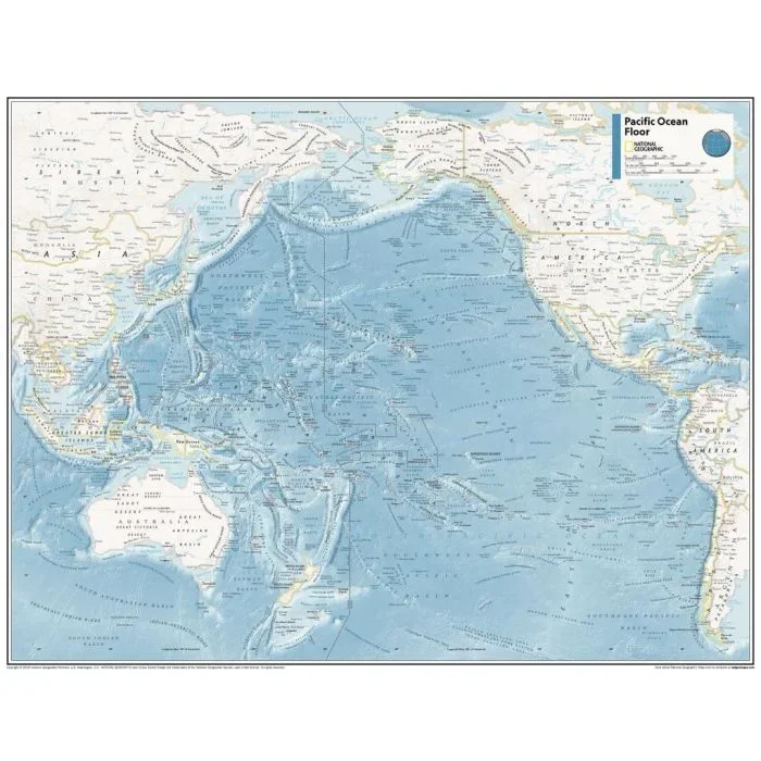 Pacific Ocean Floor – Atlas of the World, 11th Edition – Compact Map