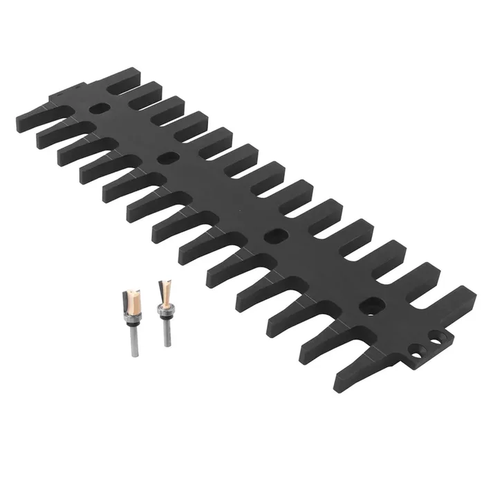 Peachtree Dovetail Jig System with One Flush Trim Router Bit One Dovetail Router Bit and Aluminum Jig Template with Full Color Instructions