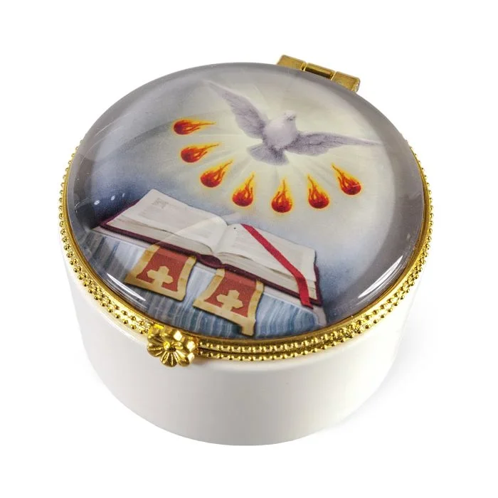 Porcelain Confirmation Rosary Box