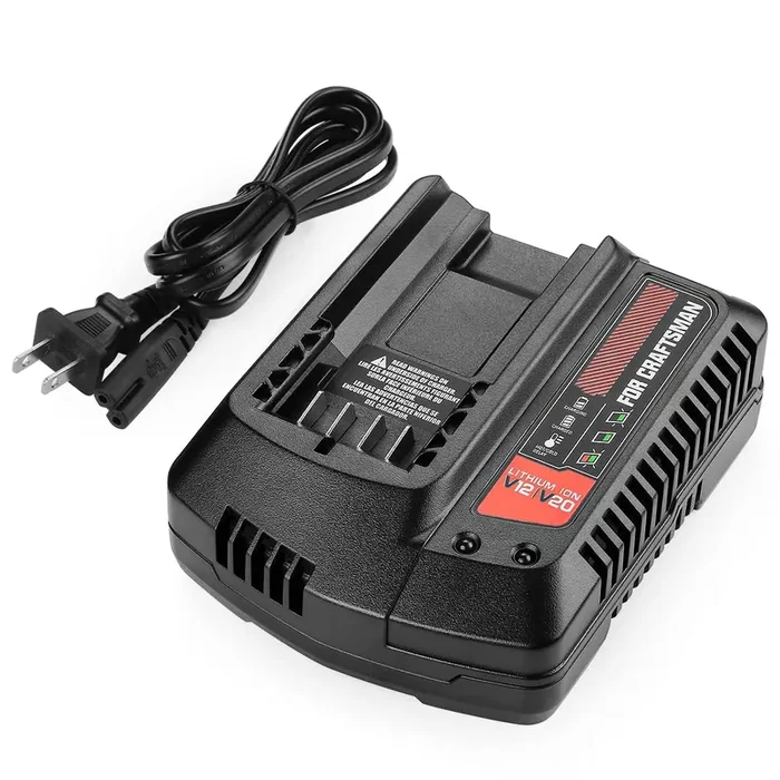 Powilling 20V MAX Battery Charger CMCB104 Compatible with Craftsman V20 Lithium Battery CMCB204 CMCB202 CMCB201 CMCB209 CMCB205 CMCB100 CMCB102 CMCB101 (Only for V12/V20 Series)