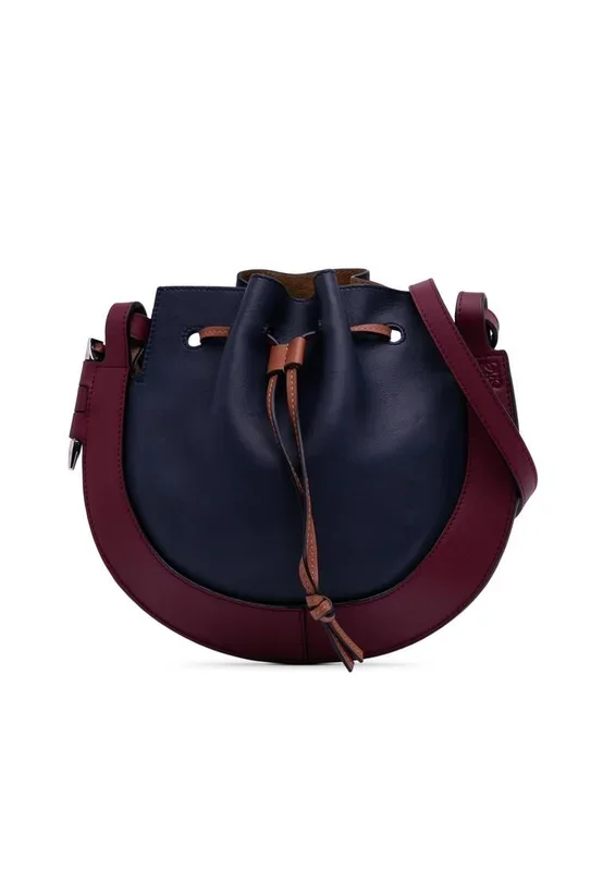 Preloved Leather Hobo Bag- Blue Crossbody Bags