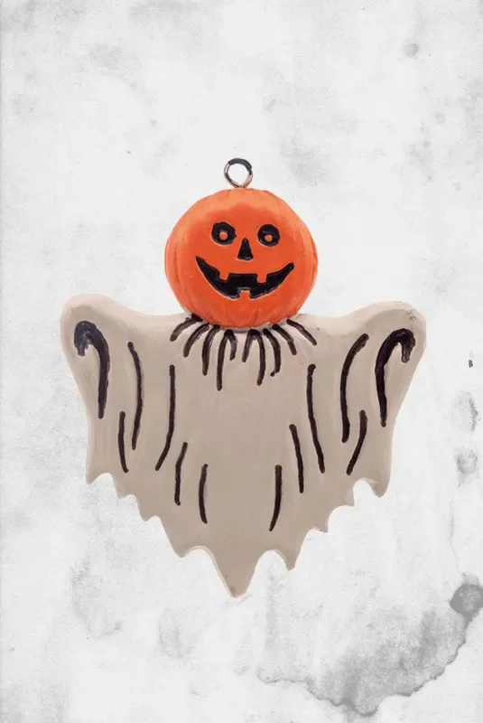 Pumpkin Ghost – Flatback Ornament