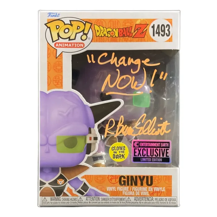 R. Bruce Elliott signed Funko Pop Ginyu Dragon Ball Z POP COA 2