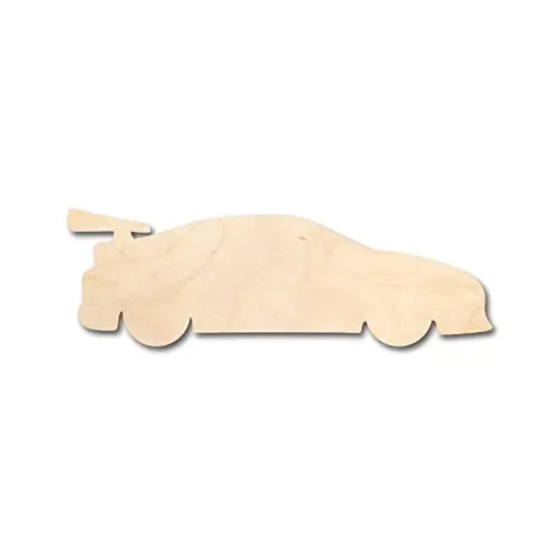 Race Car Wood Craft,Unfinished Wooden Cutout Art,DIY Wood Sign, Inspirational Farmhouse Wall Plaque,Rustic Home Decor for Home Front Door Porch