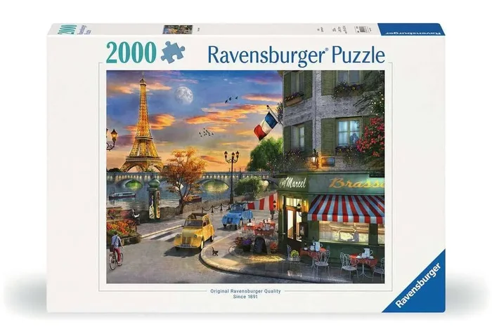 Ravensburger Paris Sunset Puzzle – 2000 Piece Jigsaw for Adults | Unique Softclick Technology | Vibrant, Glare-Free Colors | Made from FSC-Certified Materials