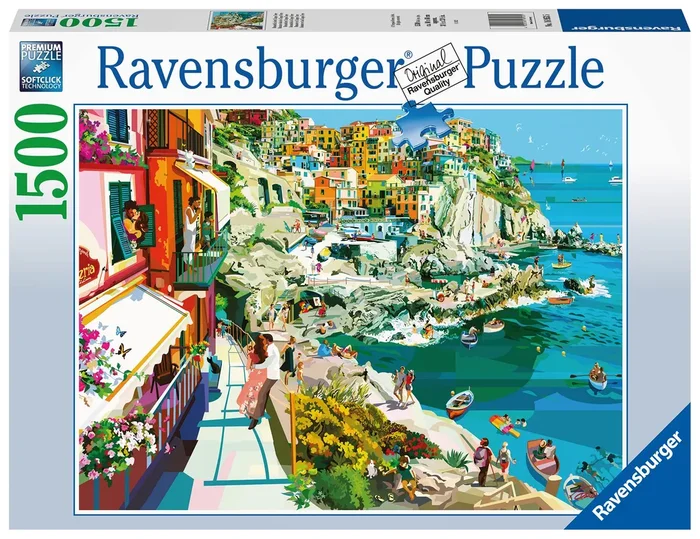 Ravensburger Romance in Cinque Terre 1500 Piece Jigsaw Puzzle for Adults – 16953 – Every Piece is Unique, Softclick Technology Means Pieces Fit Together Perfectly