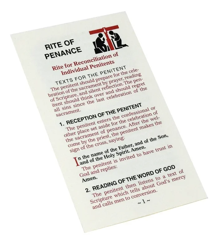 Rite of Penance Card for the People