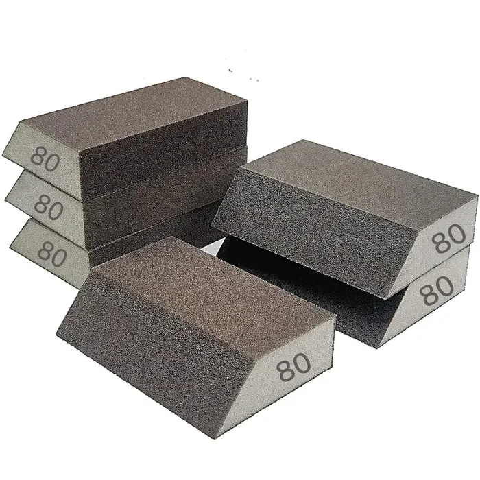 SACKORANGE 6 Pack Sanding Sponge, 80 Grit Sanding Blocks Assortment,Washable and Reusable for Wood Drywall Metal Home (80 Grit)