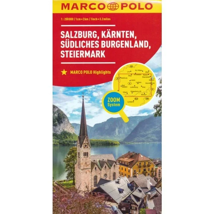 Salzburg – Carinthia – Styria – Southern Burgenland Marco Polo Road Map 2