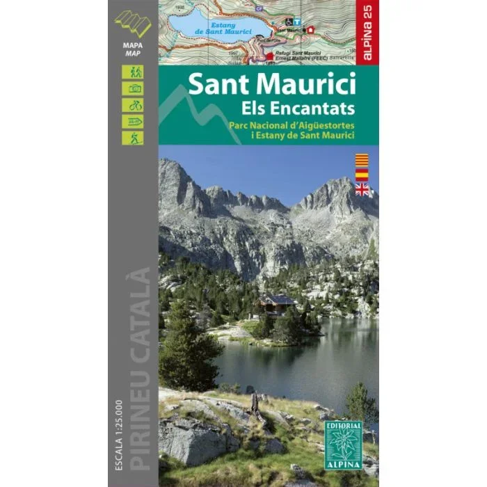 Sant Maurici – Els Encantats – Parc Nacional d’Aigüestortes i Estany de Sant Maurici, Catalan Pyrenees, Spain | Editorial Alpina Hiking Map 1:25,000