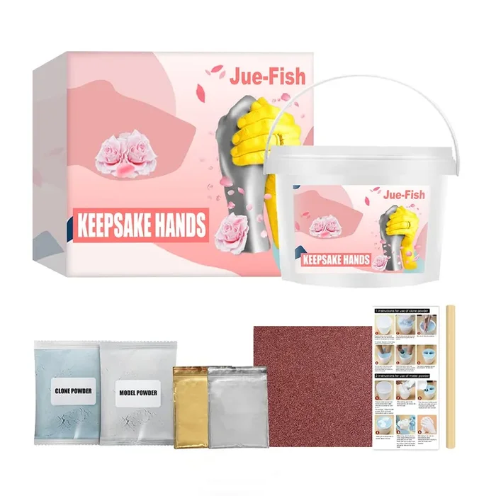 shenruifa Holding Hands Casting Kit DIY Hand Casting Kit Plaster Hand Kit Gift for Couples Wedding Anniversary Family and Kids,Unique Gift for Couples (A)