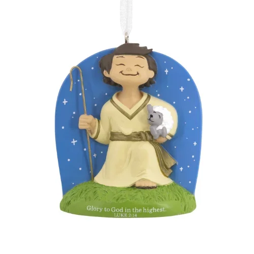 Shepherd Boy Christmas Ornament – Glory to God in the Highest