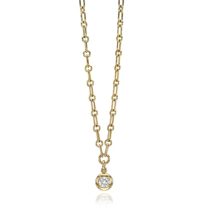 Single Stone Randi Drop Necklace