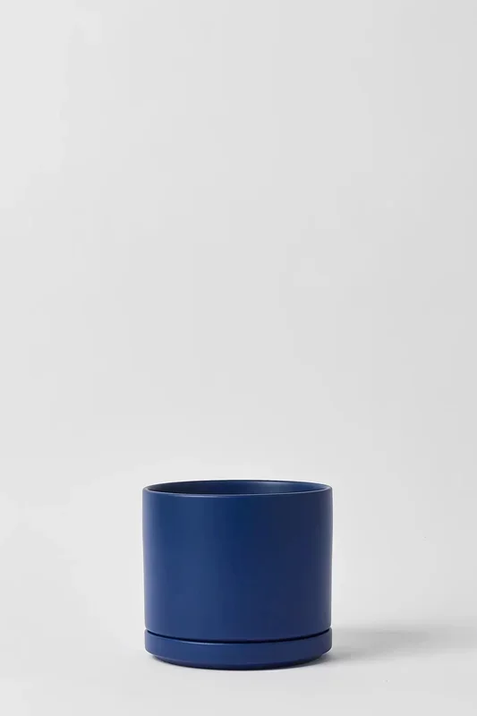 Solid Goods 6″ Cylinder w/ Saucer Blue