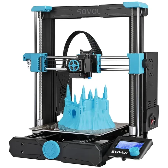 Sovol SV06 3D Printer Open Source with All Metal Hotend Planetary Dual Gear Direct Drive Extruder 25-Point Auto Leveling PEI Build Plate 32 Bit Silent Board Printing Size 8.66×8.66×9.84 inch