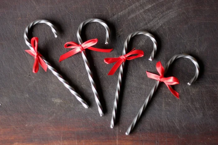 Steel Candy Cane Ornament