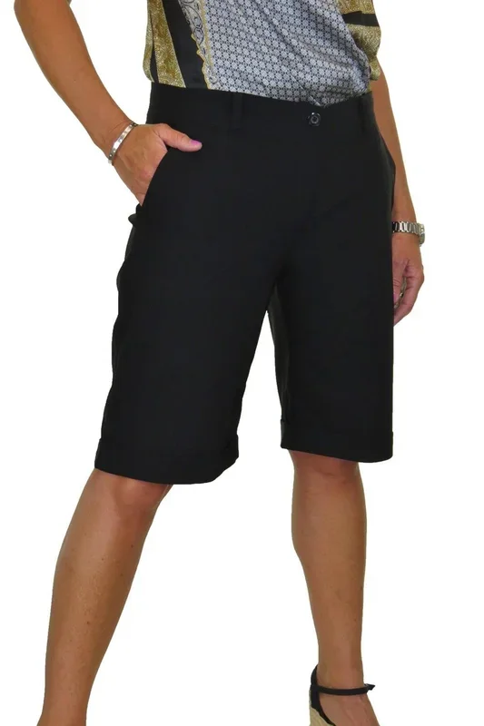 Stretch Turn Up Bermuda Shorts