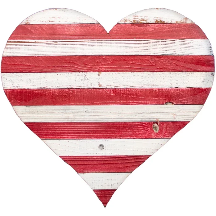 Striped Wooden Valentine’s Day Heart