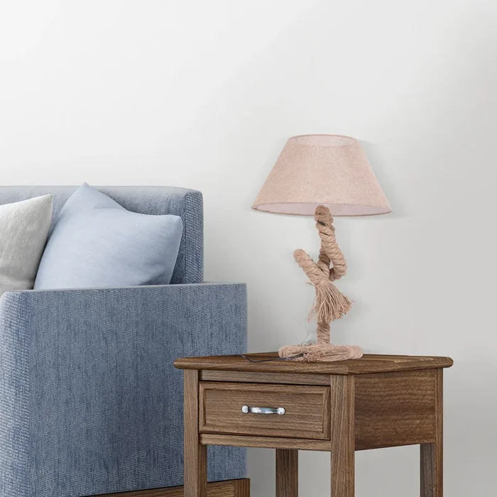 Table Lamp Indispensable Nautical Twisted Rope E27 Base Bedside