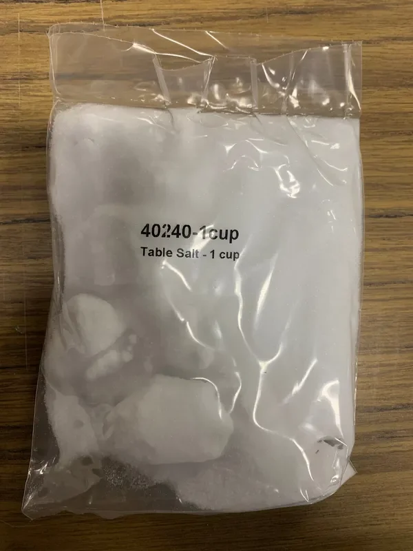Table salt – 1 cup