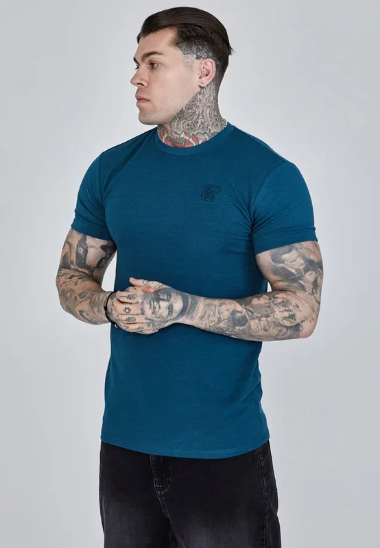 Teal Roll Sleeve T-Shirt