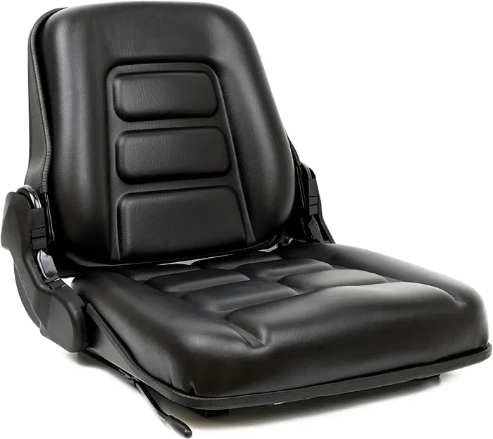 TICSEA Universal Fold Down Forklift Seat with Adjustable Angle Back,Micro Switch and Slide,for Tractor,Excavator Skid Loader Backhoe Dozer Telehandler ZTR‘s Equipment Construction