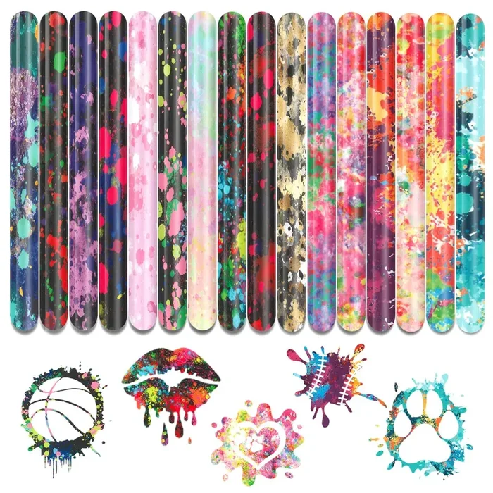 Tintnut Splash Heat Transfer Vinyl – 16 Sheets 10×12 Inch HTV Ink Watercolor Iron On Vinyl for T-Shirts Hats Clothes,for Cricut & Silhouette Cameo