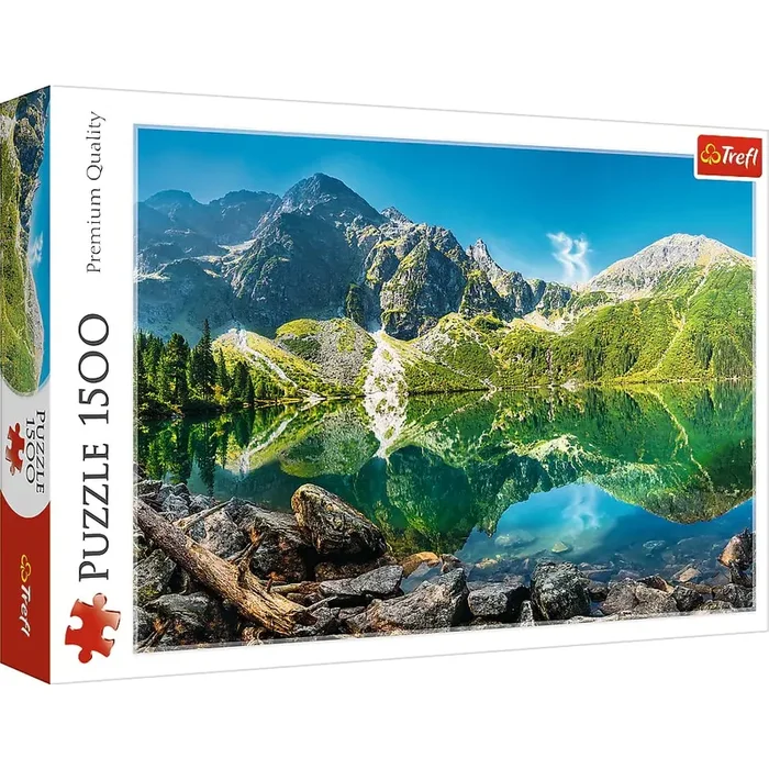 Trefl Morskie Oko Lake, Tatras, Poland 1500 Piece Jigsaw Puzzle Red 33″x23″ Print, DIY Puzzle, Creative Fun, Classic Puzzle for Adults and Children from 12 Years Old