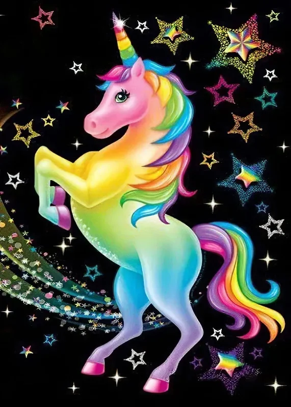 Unicorn Diamond Art – DIY Diamond Painting Kit | Create Your Own Sparkling Unicorn Masterpiece | Includes All Tools and Instructions | Fun and Relaxing Craft Activity for Adults and Art Beginners