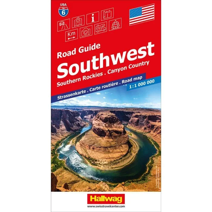 USA Southwest: Southern Rockies – Canyon Country | Hallwag Road Guide Map [6]