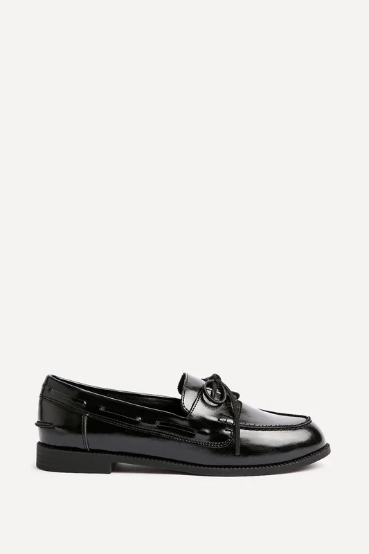 Vanish Black Patent Slip On Loafer