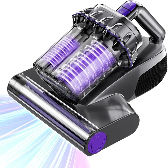 VOCESOR Mattress Vacuum Cleaner, Anti-allergen Bed Vacuum Cleaner with UV-C Light & High Heating Tech, 16Kpa Suction 600W Powerful Handheld Vacuums for Dust & Pet Hair