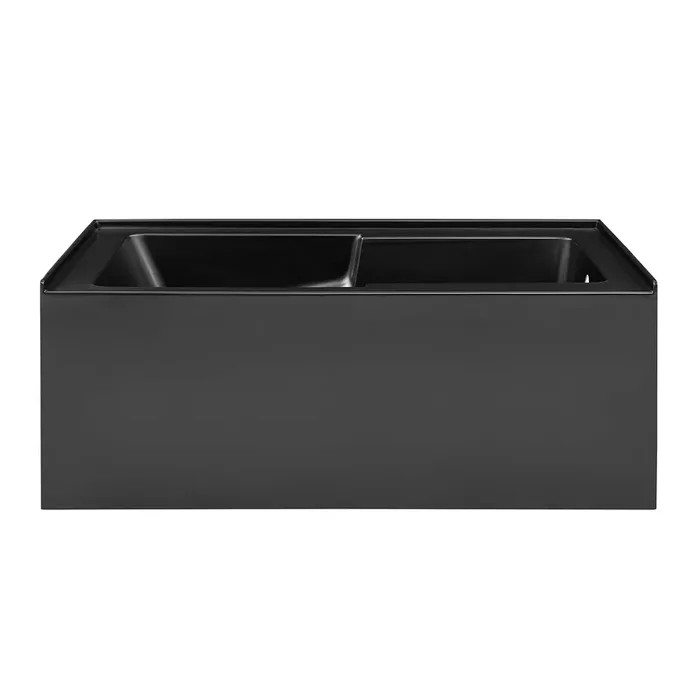 Voltaire 60 in. x 32 in. Acrylic Matte Black, Skirted Alcove, Integral, Right-Hand Drain, Apron Bathtub