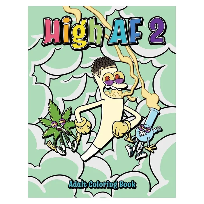 Wood Rocket High AF 2 Adult Coloring Book – 8.5″x11″