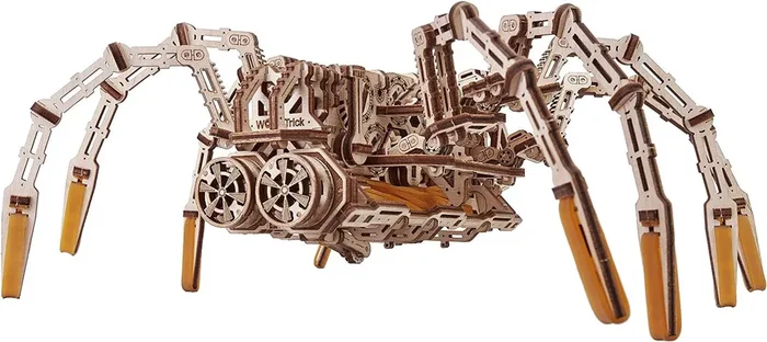 Wood Trick 3D Wooden Mechanical Spider Puzzle – Scuttles Up to 7 Feet